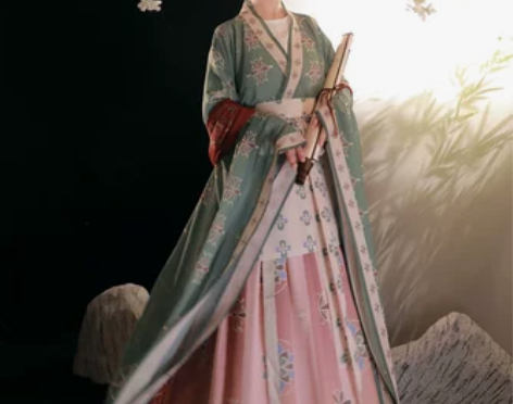 晨洛苒原创汉服【南湘】魏晋南北朝大袖儒春夏...