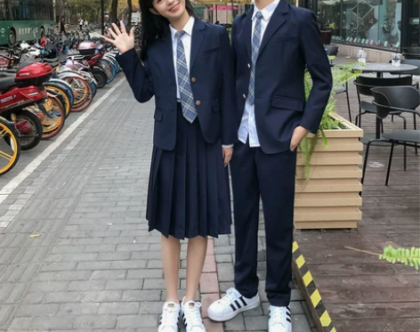 jk制服秋季学院风高中学生校服外套西装套装...