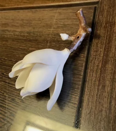 插香茶搁笔搁玉兰花梅花陶瓷毛笔架笔搁茶宠插...