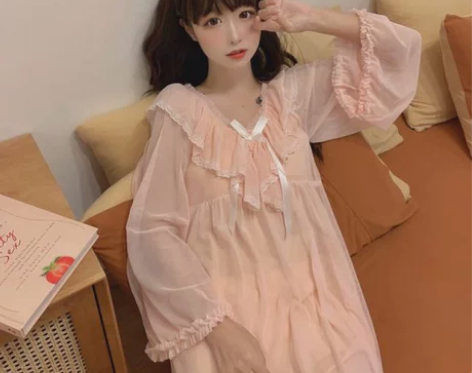 裙公主风宫廷夏季2021新款韩版中长款少女...