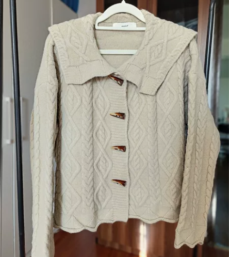 [闪亮]学院风针织外套 均码建议120斤以...