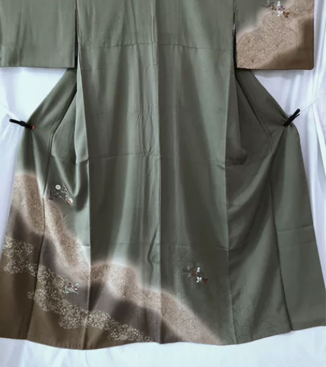 kiya喜屋柳绿刺绣草花访问和服 材质：正...