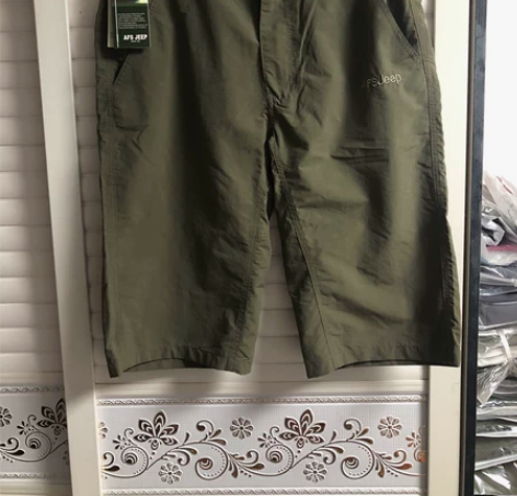 吉普男士薄款短裤户外速干运动休闲五分裤大码...