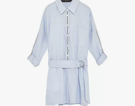 ?春夏ZARA 女装 海军风带饰连体裤 0...