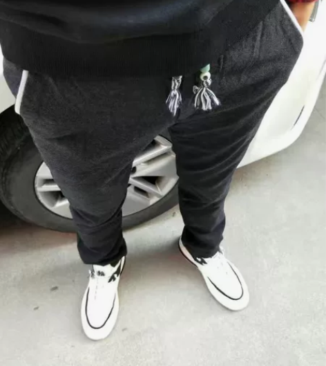 春秋男士松紧腰无铁无磁长裤裤子修身    ...