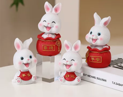 【包邮】2023兔子桌面摆件装饰品小摆件 ...