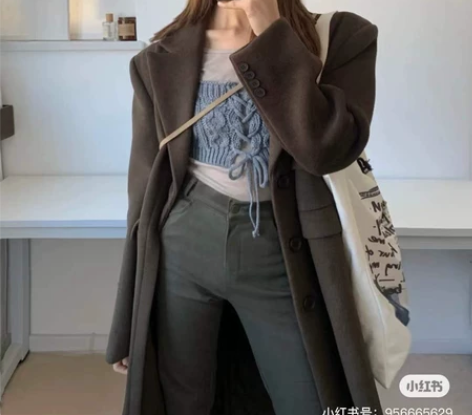 麻花菱形绑带针织短款背心韩国BM风辣妹少女...