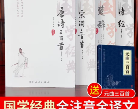 唐诗宋词三百首 唐诗宋词三百注音版首元曲诗...