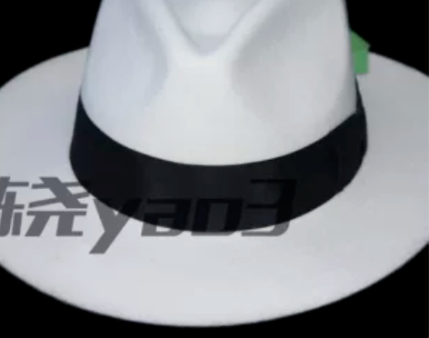 羊毛礼帽帽绅士男帽羊毛呢帽子白色黑色