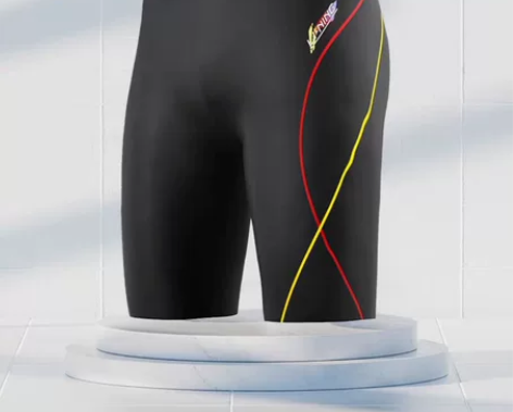 代拍李宁泳裤五分及膝泳裤男专业男士游泳裤男...