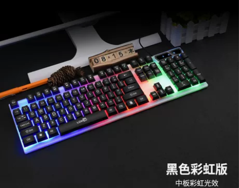 机械手感薄膜键盘鼠标套装台式机笔记本通用电...
