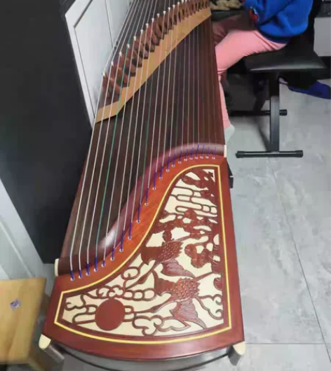 闲置转让敦煌古筝696D双鹤朝阳初学者实木...