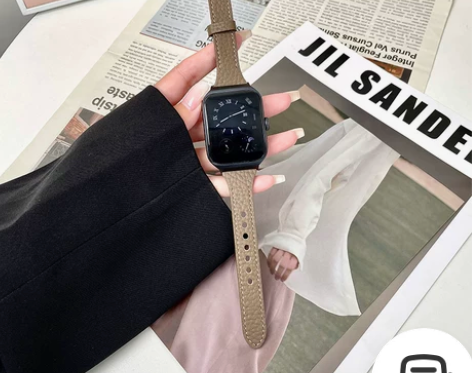 适用oppowatch3pro荔枝纹皮表带...