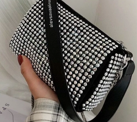 转卖新款小包包女aw大王水钻包满钻blin...