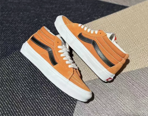 久别重逢VANS Sk8-Mid黑橙 黑橙...