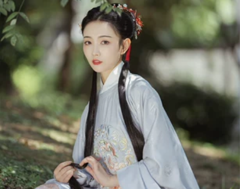 兰若庭 如约 圆领大襟 明制 汉服 暗纹 ...