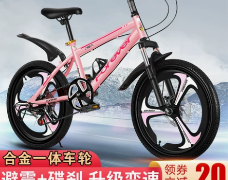 永久儿童自行车男孩6-8-10-12岁女孩...