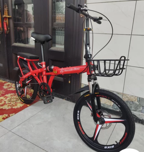 大学生自行车变速20寸超轻便捷折叠双减震自...