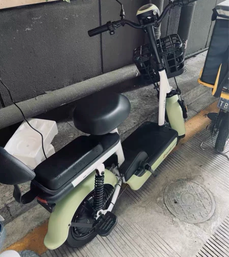 全新带电池  台铃新款小钢豆电动车48V电...