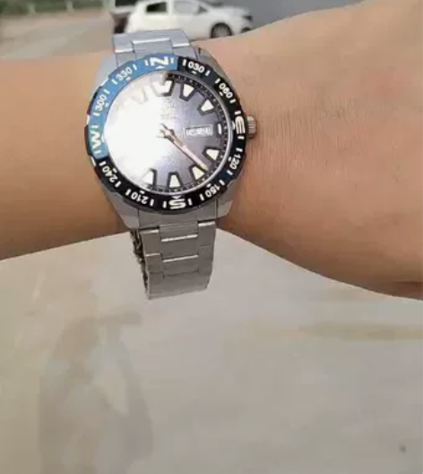 精工5号自动机械表指南针蓝盘蓝色指针 男表...