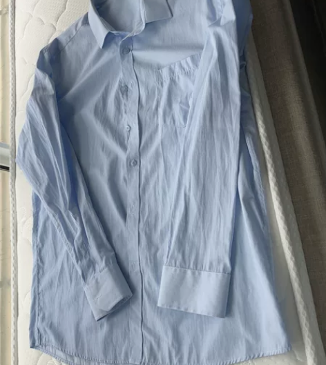 男士浅蓝条纹衬衣 180/100A 42码...