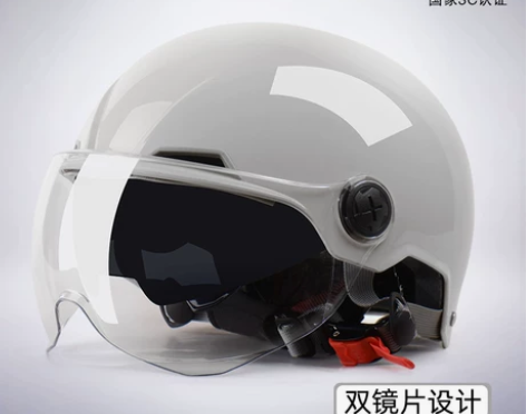 野马3C认证电动车头盔女夏天防晒防紫外线双...