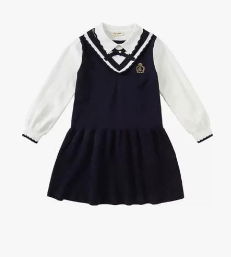 戴维贝拉女童学院风连衣裙中大童公主裙儿童制...