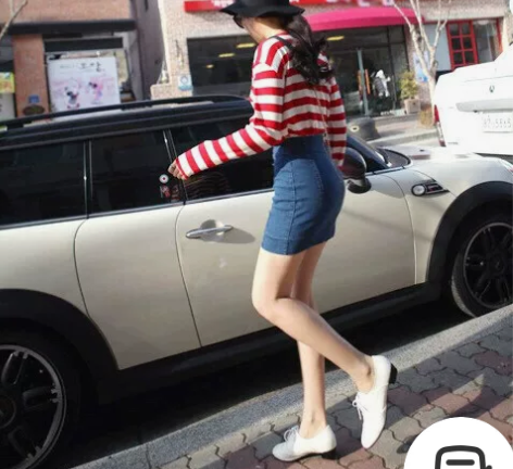 2020新款百搭弹力女包臀裙 裙长：短裙 ...