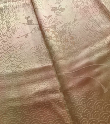 kiya喜屋薄柿海波花车付下 材质：正绢缎...