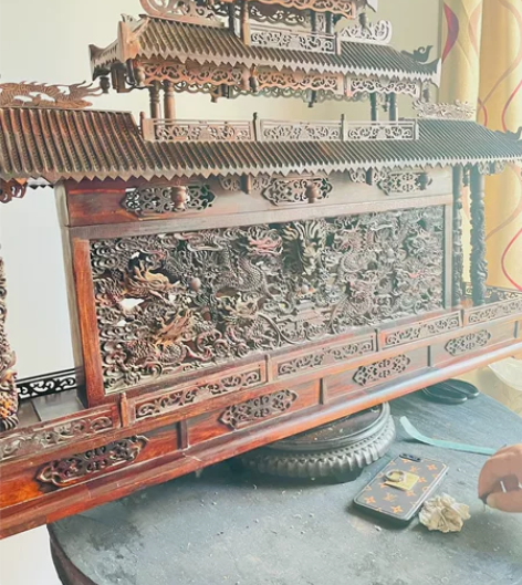 古典建筑木雕工艺品模型#稀缺收藏来拼手速 ...