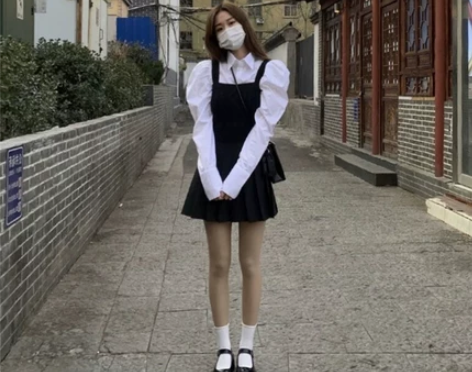 SOERCP 韩国女团风毛线吊带背心女春季...