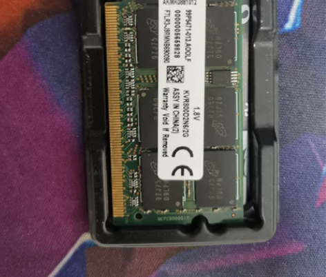金士顿笔记本内存条 KVR800 2G 实...