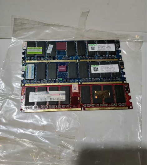 内存DDR-400 3条内存打包出售，2条...