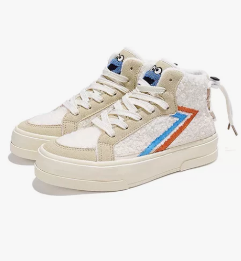 feiyue/飞跃×芝麻街联名款加绒棉鞋冬...