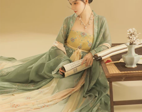 【风尚价】桔屿正品原创汉服女诃子裙【簪花】...