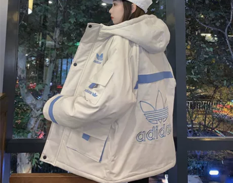 Ad 阿迪达斯冬季三页草海外版男女情侣款拼...