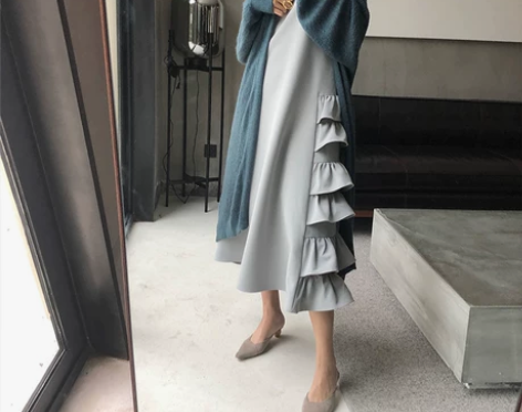 崔婶儿定制  诚意奉上～重！工荷叶裙内搭中...