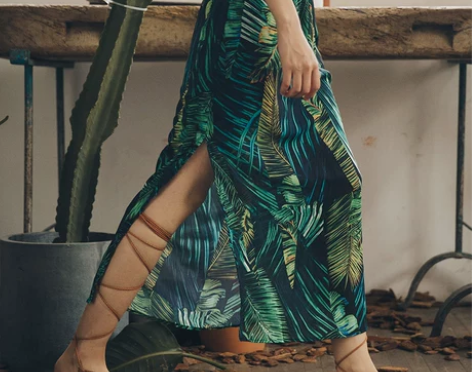 弥古旗舰店夏雪纺女波西米亚长裙半身裙沙滩裙...