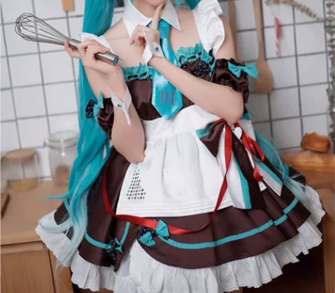 初音未来巧克力女仆装大全套没有鞋。想要的可...