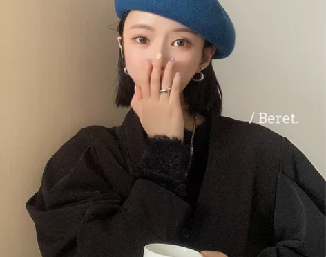 贝雷帽女秋冬英伦复古日系羊毛洋气女士时尚帽...