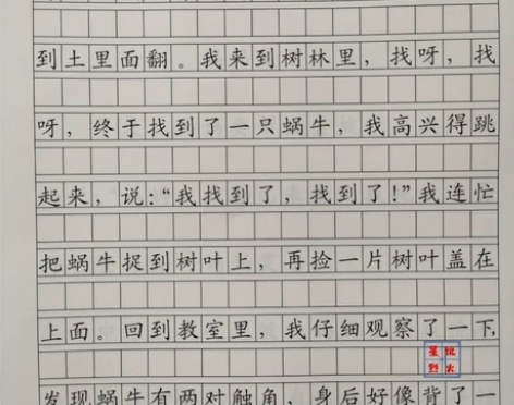 小学低年级一二年级人教版作文格楷书字帖优秀...