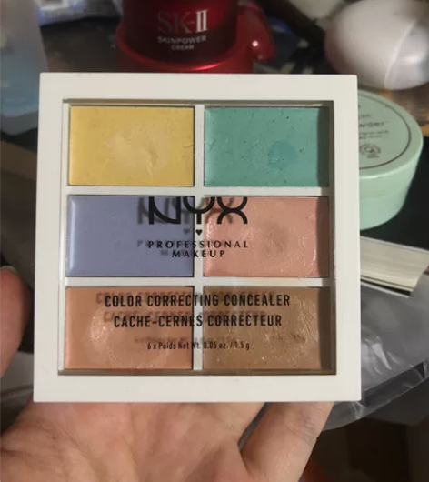 nyx六色遮瑕调色盘，余量如图。正品。 感...