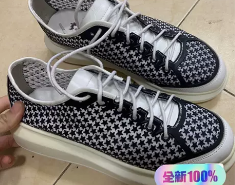 plover啄木鸟厚底增高黑白格纹女士休闲...