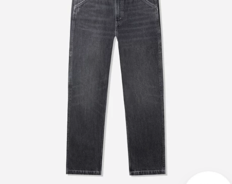 Levis70年代复古男士黑灰色中腰直筒牛...