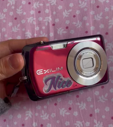 卡西欧 exz1 电镀梅粉色 傻瓜相机/数...