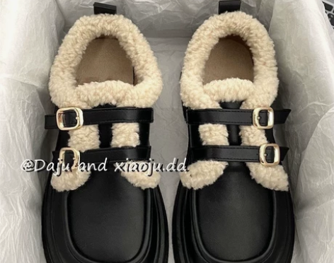 【捡漏 清仓女鞋】加绒加厚玛丽珍鞋增高厚底...