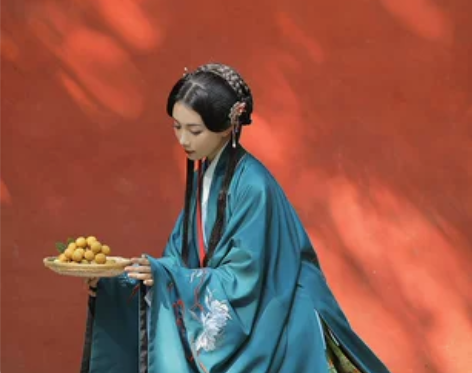 兰若庭汉服 乘黄 明制 披风 绣花 大袖 ...