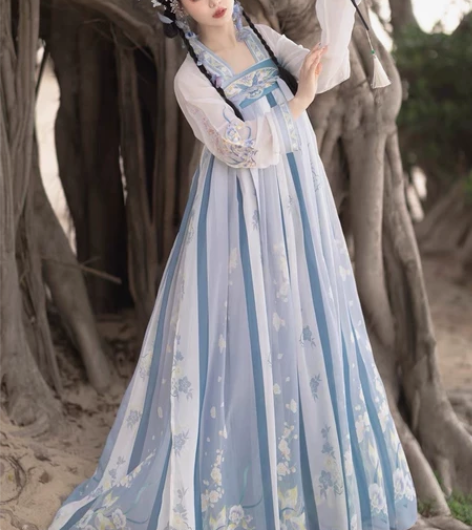 【花不误】茗月萱汉服女齐胸襦裙日常套装刺绣...