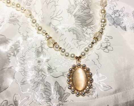 川黛时光一荷香清汉女模特同款项链 明制古风...