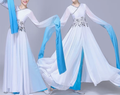 演出服女中国风现代水袖舞蹈汉服襦裙仙女